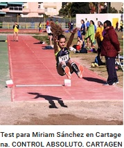 Test para Miriam Sánchez en Cartagena. CONTROL ABSOLUTO. CARTAGENA a 10 de Febrero de 2018